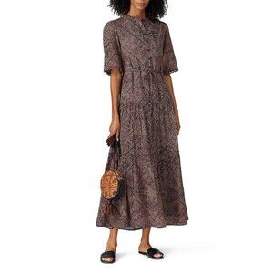 Apiece Apart Alta Brown Short Sleeve Maxi Dress Women's Size 10